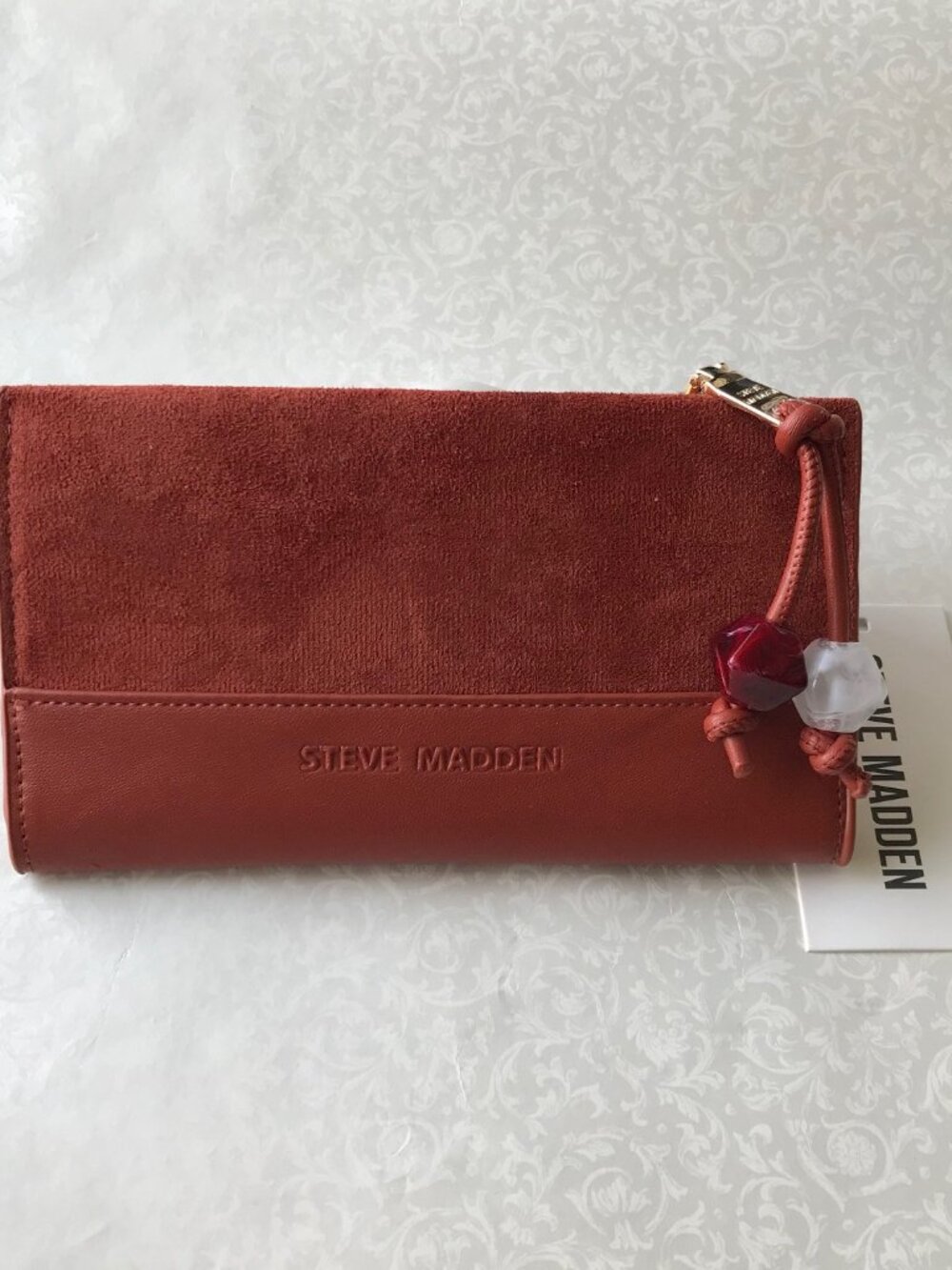 Steve Madden BHOBBS Wallet  Multi Cards Slip , Zip Coin  7.5" X4.0"
